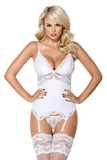 Obsessive White Basque Corset (S/M) | Angel Clothing