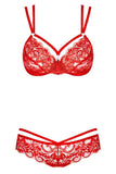Obsessive Red Bra and Thong Set | Angel Clothing