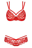 Obsessive Red Bra and Thong Set | Angel Clothing