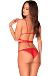 Obsessive Lovlea Red Lingerie Set (L/XL) | Angel Clothing