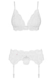 Obsessive White Lingerie Set (L/XL) | Angel Clothing