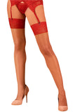 Obsessive Lacelove Red Stockings | Angel Clothing