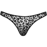 Noir Handmade Leopard Flock Thong (M, XL) | Angel Clothing