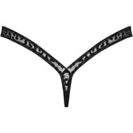 Noir Handmade Leopard Flock Thong | Angel Clothing