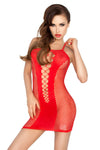 Passion BS027 Mesh Dress Red | Angel Clothing