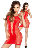Passion BS027 Mesh Dress Red | Angel Clothing