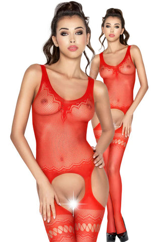 Passion BS038 Bodystocking Red