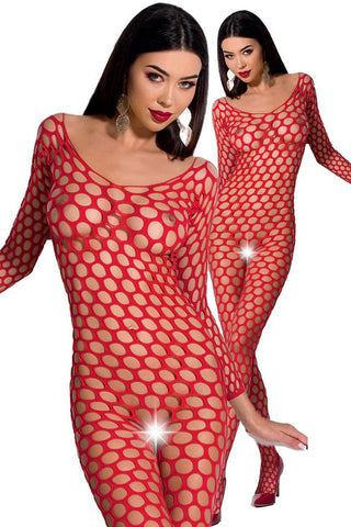 Passion Bodystocking BS077 Red | Angel Clothing