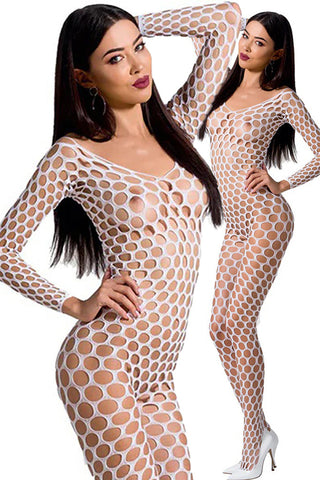 Passion Bodystocking BS077 White