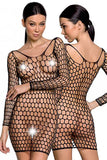 Passion Lingerie Bodystocking BS093 Black | Angel Clothing