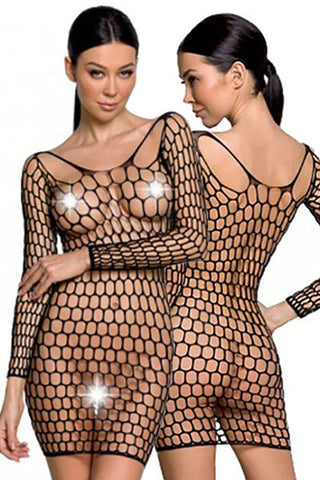 Passion Lingerie Bodystocking BS093 Black