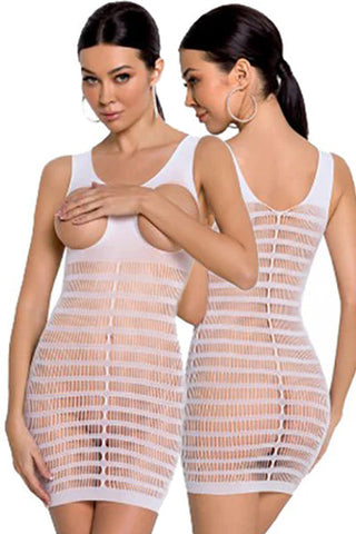 Passion Lingerie Bodystocking BS092 White