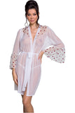 Passion Lovelia Penignoir Dressing Gown White (2XL/3XL) | Angel Clothing