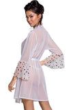 Passion Lovelia Penignoir Dressing Gown White (2XL/3XL) | Angel Clothing