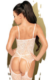Penthouse Eye Of The Storm White Bodystocking | Angel Clothing