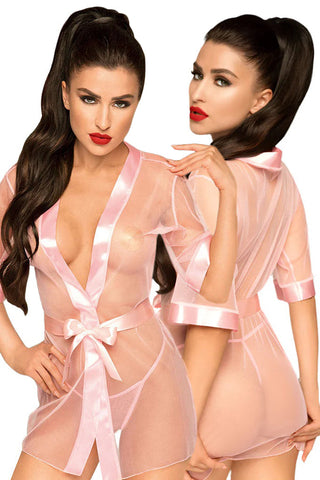 Penthouse Midnight Mirage Pink Kimono | Angel Clothing