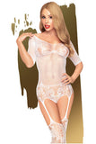 Penthouse Sugar Drop White Bodystocking (XL) | Angel Clothing
