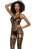 Penthouse Fancy Me Bodystocking Black (XL) | Angel Clothing