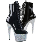 Pleaser ADORE-1020LG Boots Silver Glitter | Angel Clothing
