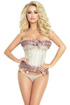 Provocative Corset and String Champagne (2XL) | Angel Clothing