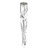 Pleaser SEDUCE 3000 Boots Silver | Angel Clothing