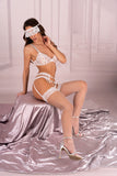 Livia Corsetti Sameera Lingerie Set White (L/XL) | Angel Clothing