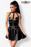 Saresia Flared Wetlook Dress | Angel Clothing