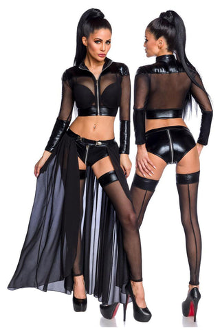 Saresia Transparent Black Gogo Set | Angel Clothing