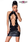 Saresia Metal Wetlook Mini Dress | Angel Clothing