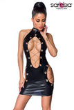 Saresia Metal Wetlook Mini Dress | Angel Clothing