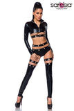Saresia Dancewear Metal Wetlook Set (XS, M, XL) | Angel Clothing
