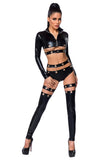 Saresia Dancewear Metal Wetlook Set (XS, M, XL) | Angel Clothing