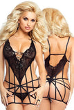 Provocative Transparence Chemise Black | Angel Clothing