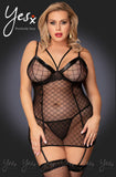 YesX Plus Size Black Chemise | Angel Clothing