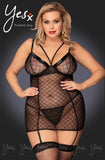 YesX Plus Size Black Chemise | Angel Clothing