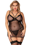 YesX Plus Size Black Chemise | Angel Clothing
