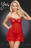 YesX Red Babydoll Set | Angel Clothing