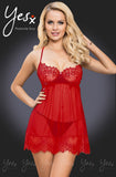 YesX Red Babydoll Set | Angel Clothing