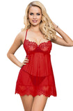 YesX Red Babydoll Set | Angel Clothing