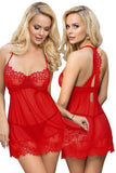 YesX Red Babydoll Set | Angel Clothing