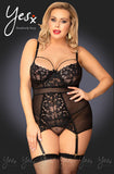 YesX Plus Size Floral Lace Chemise | Angel Clothing