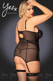 YesX Plus Size Floral Lace Chemise | Angel Clothing