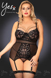 YesX Plus Size Floral Lace Chemise | Angel Clothing