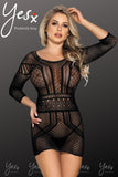 YesX Black Mesh Dress | Angel Clothing