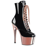 Pleaser ADORE 1020 Boots Black Rose Gold | Angel Clothing