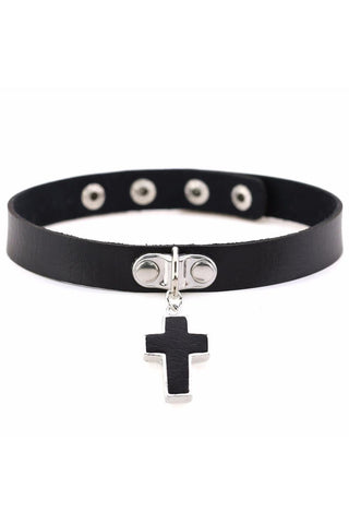 Black Gothic Cross Choker | Angel Clothing