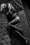 Black Secret BS122 Crotchless Tights | Angel Clothing