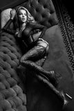 Black Secret BS122 Crotchless Tights | Angel Clothing