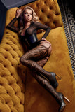 Black Secret BS122 Crotchless Tights | Angel Clothing