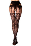 Black Secret BS122 Crotchless Tights | Angel Clothing